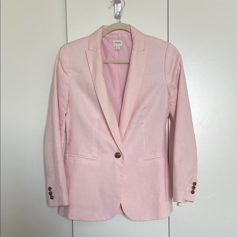 J. Crew Linen Light Pink Women's Blazer